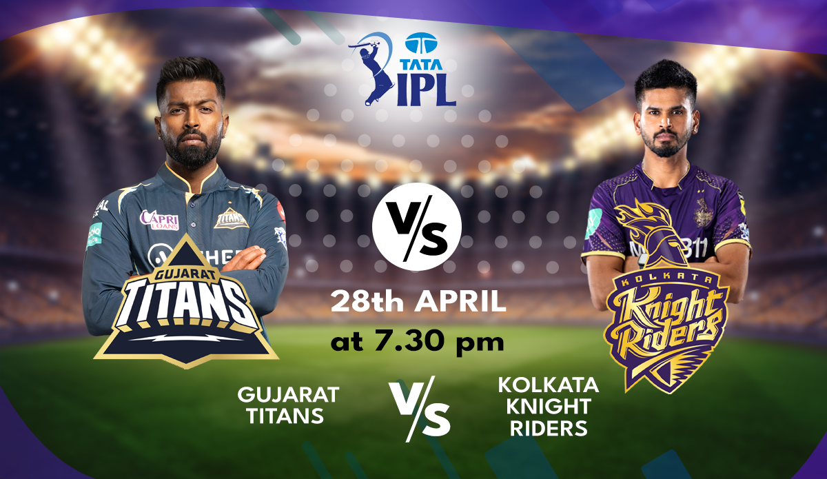 KKR Vs GT Saturday 29th April IPL Match 2023 at 330 PM GFI NEWS